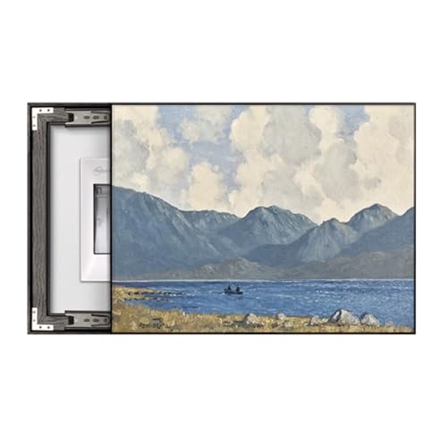 RobustWeg StromzäHler Box Dekoration, Sicherungskasten Abdeckung Schrank, Innen Elektrischer ZäHler Abdeckung, Flip Cover Design, Für Büro Esszimmer Heimdekoration(Black 2,55 * 45cm/21 * 17in) von PAKMEZ