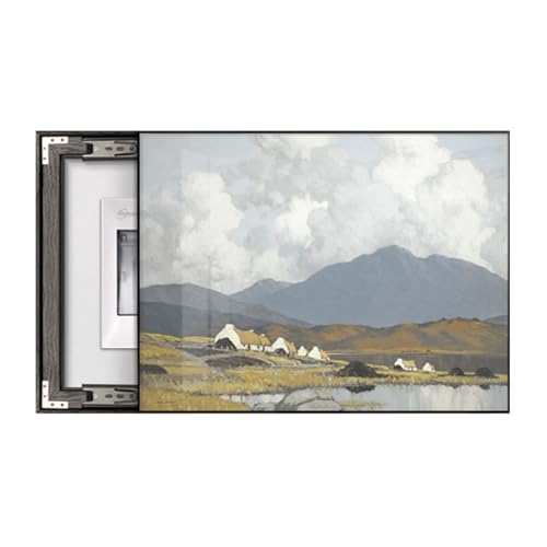 RobustWeg StromzäHler Box Dekoration, Sicherungskasten Abdeckung Schrank, Innen Elektrischer ZäHler Abdeckung, Flip Cover Design, Für Büro Esszimmer Heimdekoration(Black 3,55 * 45cm/21 * 17in) von PAKMEZ