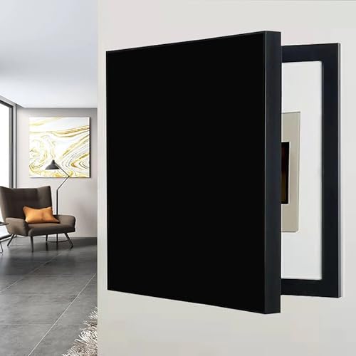 Sicherungskasten Abdeckung, Stromkasten Verkleidung Einfarbige, Einfach zu Installierende, Flip Cover Design, Für Büro Esszimmer Heimdekoration(Black,50 * 60cm/19 * 23in) von PAKMEZ