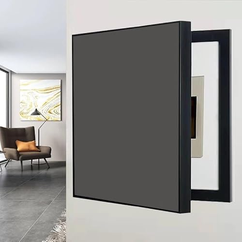 Sicherungskasten Abdeckung, Stromkasten Verkleidung Einfarbige, Einfach zu Installierende, Flip Cover Design, Für Büro Esszimmer Heimdekoration(Dark Gray,50 * 60cm/19 * 23in) von PAKMEZ