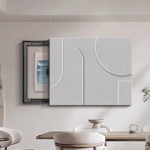 Stromkasten Verkleidung Einfarbige, Schutzgehäuse für Leistungsschaltertafeln, Einfach zu Installierende, Für Büro Esszimmer Heimdekoration, Ideal für Ihr Zuhause(Black 5,85 * 65cm/33 * 25in) von PAKMEZ