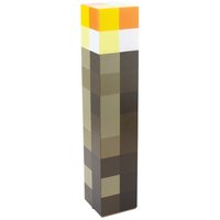 Minecraft Fackellampe Torch light, Tisch -und Wandleuchte braun/gelb, 2 Leuchtfunktionen, pulsierend/ Standard, als Wandleuchte montierbar von PALADONE