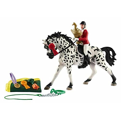 Miniatur-Spielzeugpferde, 5 Zoll Realistisches Tierpferdespielzeug, Dekoratives Miniaturpferdemodellspielzeug, Knabstrupper Mare Horse Club Spielzeugfigur Tierfigur Spielzeug Weihnachten, Geburtstagsg von PALANK