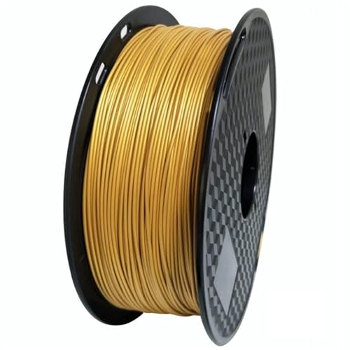 WUXUN3DP 1 kg Metall-PLA 1,75 mm 3D-Drucker-Filamentspule Metalltextur Gold Silber Kupfer Bronze Metallic PLA-Druckmaterialien(Gold 1Kg) von PALAPUDE