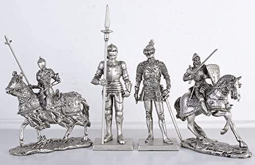 4 Ritterfiguren Set Mittelalter Ritter Ritterrüstung Sammelfiguren signiert Veronese rf100 Palazzo Exklusiv von PALAZZO INT