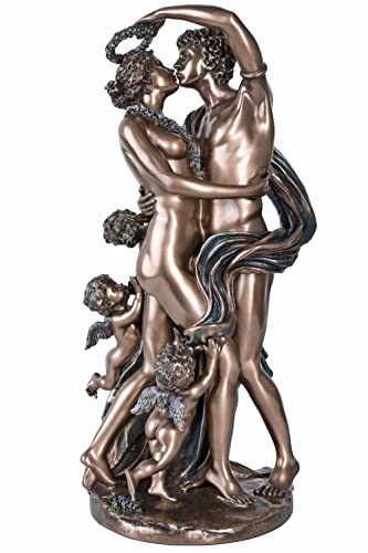 Allegorische Skulptur Zephir und Flora Keramikmasse mit Bronzeschicht Figur antike Mythologie WU73010A4 Palazzo Exklusiv von PALAZZO INT