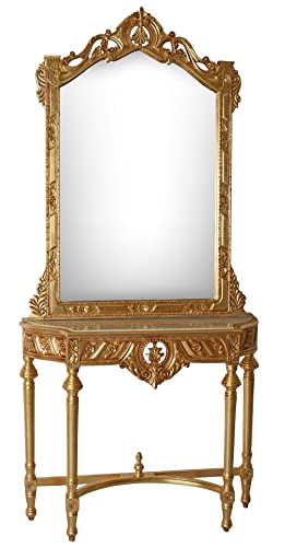 Antik Konsole mit Spiegel Spiegelkonsole Holz cat851 Palazzo Exklusiv von PALAZZO INT