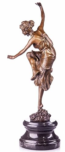 Art Deco Bronze Hindu Tänzerin Frauenfigur signiert 44cm pab011 Palazzo Exklusiv von PALAZZO INT