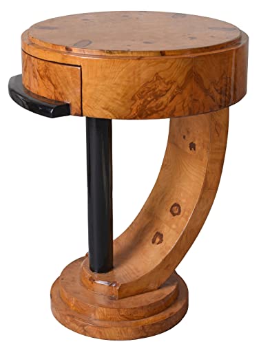 Art Deco Nachttisch Antik Beistelltisch Braun Nachtschrank 70cm Nachtkommode cat020 Palazzo Exklusiv von PALAZZO INT
