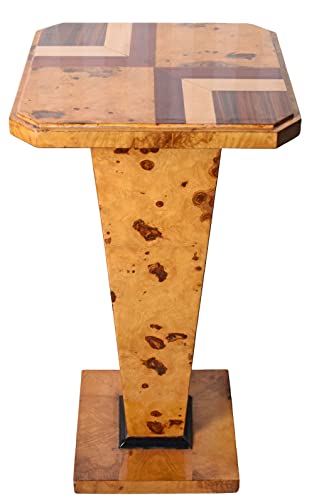 Art Deco Tisch Antik Blumentisch Säule Beistelltisch Blumensäule Ablage Holztisch Intarsien cat016 Palazzo Exklusiv von PALAZZO INT