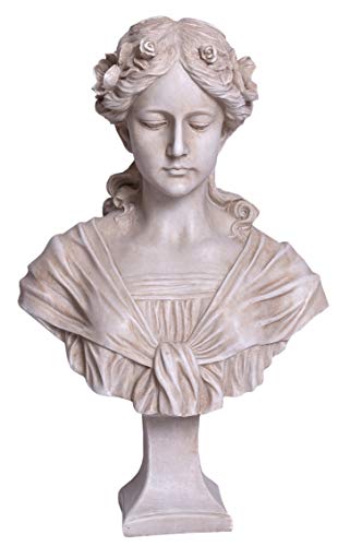 Atemberaubende Frauenbüste mit Blumenkranz Frauenfigur Mädchenbüste Empire Stil CW215 Palazzo Exklusiv von PALAZZO INT
