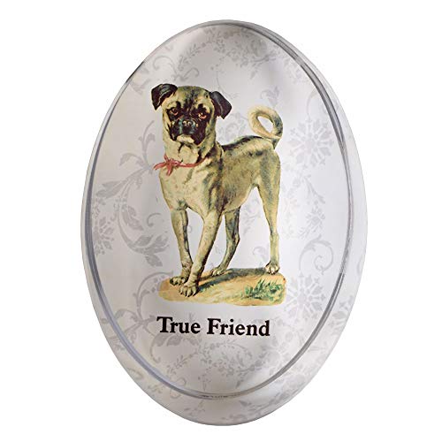 NOSTALGISCHER BRIEFBESCHWERER MOPS Motiv True Friend Palazzo Exclusive von PALAZZO INT
