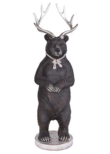 Bär mit Geweih Grizzly Figur Teddybär Tierfigur Dekofigur Skulptur cw212 Palazzo Exklusiv von PALAZZO INT