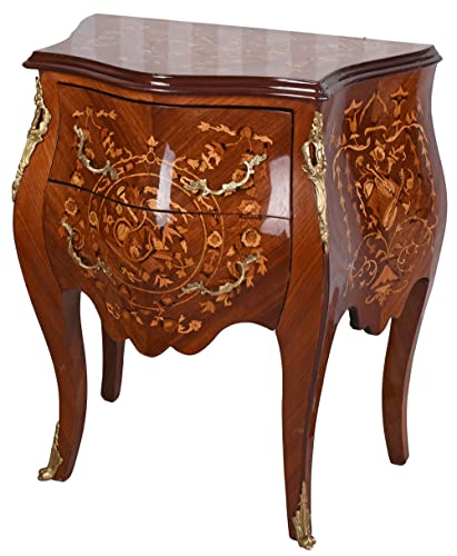 Barock-Kommode „Madame Dubarry“ – Antikes Stilmöbel mit Intarsien, Massivholz und Messingbeschlägen cat006 Palazzo Exklusiv von PALAZZO INT