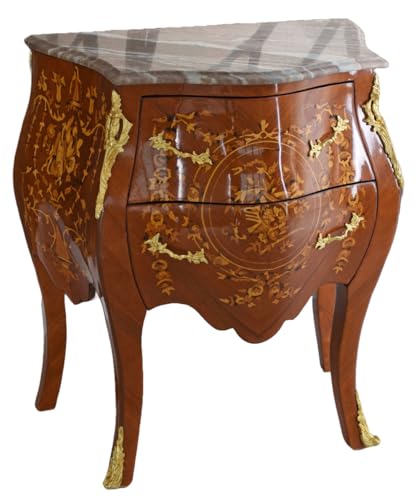 Barock Kommode Marmorplatte Holzkommode Intarsien Wäschekommode Antik cat915 Palazzo Exklusiv von PALAZZO INT
