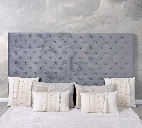 Bettkopfteil Samt Betthaupt Boxspringbett Kopfteil Polsterkopfteil Wandkissen fha048 Palazzo Exklusiv von PALAZZO INT