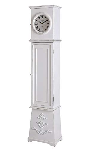 Bodenstanduhr Shabby Chic Uhr Weiss Standuhr mit Geheimfach Uhr Antik Dekouhr mxa084 Palazzo Exklusiv von PALAZZO INT