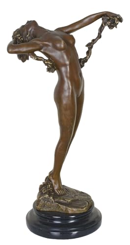 Bronze Skulptur „The Vine“ | Harriet Whitney Frishmuth 1921 | Art Deco Statue signiert auf Marmorsockel | Frauenfigur mit Rebe, Symbol für Natur & Eleganz | Höhe 42 cm, Breite 20 cm, Tiefe 24 cm von PALAZZO INT