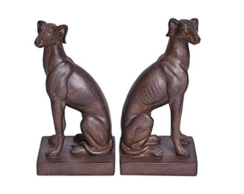 Buchstützen Hunde Windhund Art Deco Antik Elegant Set 2 St. CW043 Palazzo Exklusiv von PALAZZO INT