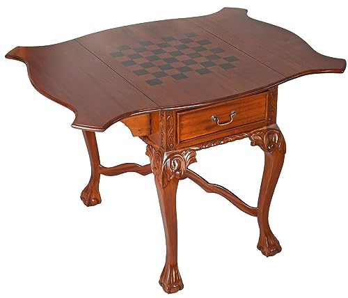 Chippendale Spieltisch Klapptisch Schachbrett Schachtisch Barock Mahagoni Braun 55x81 cm mar016 Palazzo Exklusiv Chippendale Spieltisch Klapptisch Schachbrett Schachtisch Barock Mahagoni Braun 55x81 cm mar016 Palazzo Exklusiv von PALAZZO INT