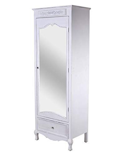 Dielenschrank „Salon Mademoiselle“ – Shabby Chic Weiß | Spiegelschrank mit Ablagen & Schublade | Vintage Landhausstil 180cm mxa082 Palazzo Exklusiv Dielenschrank „Salon Mademoiselle“ – Shabby Chic Weiß | Spiegelschrank mit Ablagen & Schublade | Vintage Landhausstil 180cm mxa082 Palazzo Exklusiv von PALAZZO INT