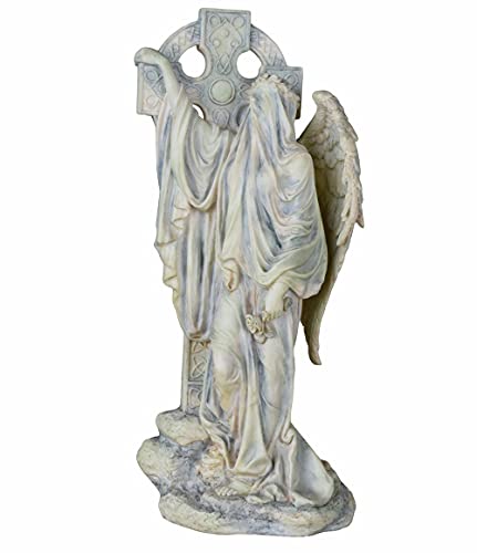 Grabengel mit Schleier Jugendstil Polystein Figur Schutzengel Todesengel WU75645AA Palazzo Exklusiv von PALAZZO INT