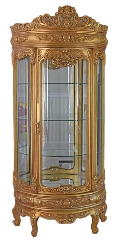 Gigantische Vitrine Barock Standvitrine Gold cat908 Palazzo Exklusiv von PALAZZO INT