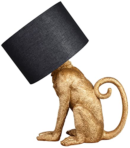 Jungle Lampe Affe Tischlampe Gold Tischleuchte Monkey Dekoleuchte ohne Leuchtmittel Tierfigur cw266 Palazzo Exklusiv von PALAZZO INT