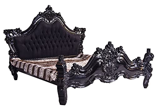 Kingsize Bett Barock Ehebett Schwarz Luxus Schlafzimmer Doppelbett XXL mar103 Palazzo Exklusiv von PALAZZO INT