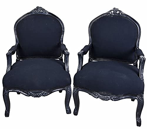 Königlicher Rokoko Sessel Set Holz geolstert Marie Antoinette cat371i49 Palazzo Exklusiv von PALAZZO INT