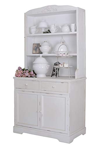 Küchenbuffet Weiss Buffet Küchenschrank Shabby Chic Regal Anrichte 183cm mxa015 Palazzo Exklusiv von PALAZZO INT