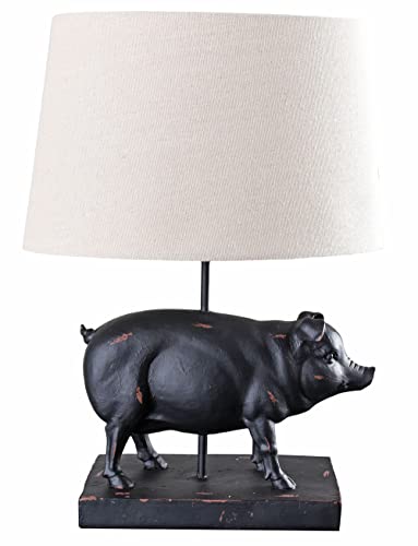 Küchenlampe Schwein Leuchte (ohne Leuchtmittel) Glückschwein Landhausstil Lampe Tischleuchte cw611 Palazzo Exklusiv von PALAZZO INT