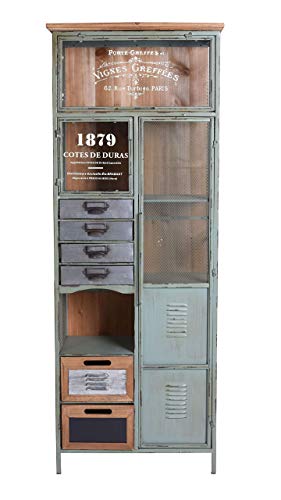 Loft Vitrine Hochschrank Industrial Vitrinenschrank Büroschrank 60cm Regalschrank Mehrfarbig lof039 Palazzo Exklusiv von PALAZZO INT