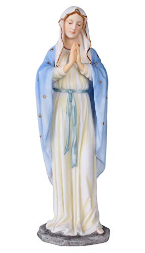 Madonna Art Nouveau Figur Jugendstil Mutter Gottes Betende Maria 30 cm Heiligenfigur hellfarbig Artificial Stone Antik Stil WU74504AD Palazzo Exklusiv von PALAZZO INT