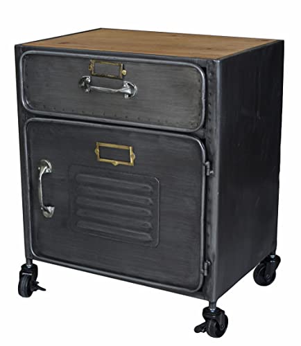 Nachtschrank „LOFT Schlafzimmer“ – Industrial Nachtkommode | Metall | 1 Schublade & 1 Tür | Auf Rollen | Vintage Nachttisch lof104 Palazzo Exklusiv Nachtschrank „LOFT Schlafzimmer“ – Industrial Nachtkommode | Metall | 1 Schublade & 1 Tür | Auf Rollen | Vintage Nachttisch lof104 Palazzo Exklusiv von PALAZZO INT