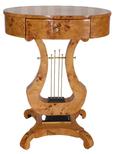 PALAZZO INT Antik Tisch Biedermeier Nähtisch Lyratisch Konsole Massivholz cat919 Exklusiv von PALAZZO INT