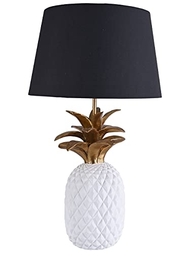 Pineapple Tischleuchte Ananas Gold Lampe (ohne Leuchtmittel) Tischlampe 56 cm Nachttischlampe cw155 Palazzo Exklusiv von PALAZZO INT
