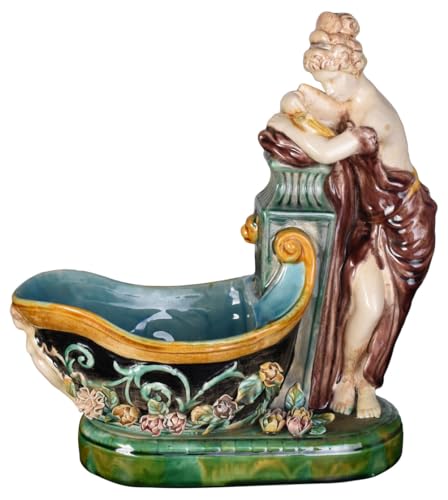 Porzellan Figur Barock Majolika Schale Antik 25 cm roc020 Palazzo Exklusiv von PALAZZO INT