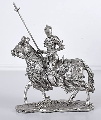 Reiterfigur Ritter mit Lanze Ritterrüstung Sammelfigur Zinnfigur rf004 Palazzo Exclusiv von PALAZZO INT