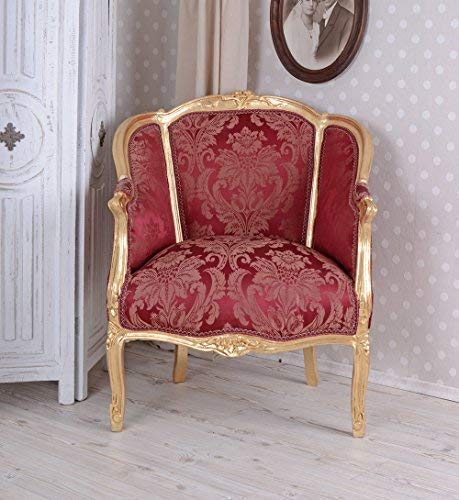 Rokoko Sessel Bergère en Confessional Louis XV Rot Gold Holz Prunk cat664a05 Palazzo Exclusiv Rokoko Sessel Bergère en Confessional Louis XV Rot Gold Holz Prunk cat664a05 Palazzo Exclusiv von PALAZZO INT