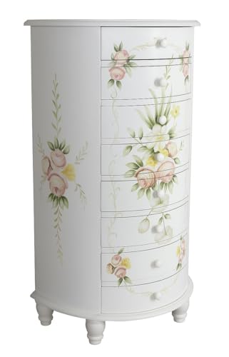PALAZZO INT Romantische Kommode „Wilde Rose“ im Landhausstil: Halbrunde Vintage-Optik, 8 Schubladen, handbemaltes Rosenmuster & Shabby Chic Flair. EIN einzigartiges Stilmöbel mit viel Stauraum! PALAZZO INT Romantische Kommode „Wilde Rose“ im Landhausstil: Halbrunde Vintage-Optik, 8 Schubladen, handbemaltes Rosenmuster & Shabby Chic Flair. EIN einzigartiges Stilmöbel mit viel Stauraum! von PALAZZO INT