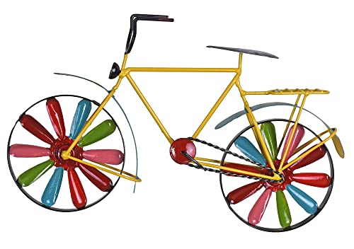 Rosenstab Fahrrad Gartenstecker Windrad Metall Fahrrad 108cm Bunt Windspiel Gartendeko ahh108 Palazzo Exklusiv von PALAZZO INT