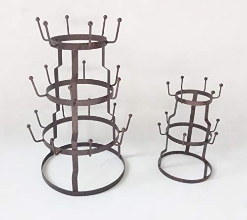 Tassenbaum Shabby Chic Tassenständer Brocante Tassenhalter Antikstil 66cm Metall neu usm040 Palazzo Exclusiv von PALAZZO INT