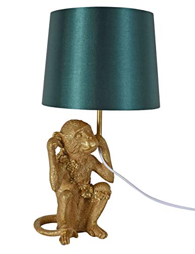 Tischlampe Affe Gold Smaragd Tischleuchte Monkey Nachttischlampe Leuchte cw235 Palazzo Exklusiv von PALAZZO INT