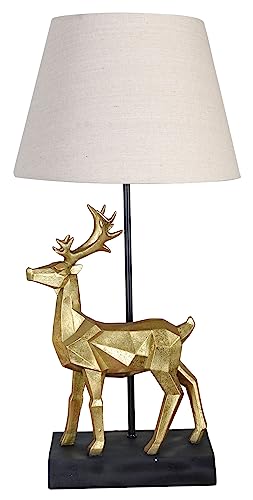 Tischlampe Hirsch Tischleuchte Hirschgeweih Nachttischlampe (ohne Leuchtmittel) 61 cm cw631 Palazzo Exklusiv von PALAZZO INT