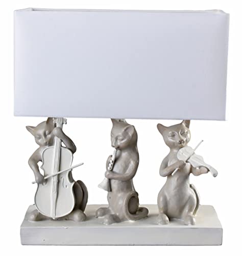 Tischlampe Katze Katzenlampe Tischleuchte (ohne Leuchtmittel) Landhausstil cw618 Palazzo Exklusiv von PALAZZO INT