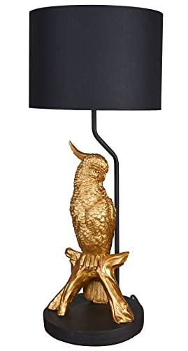 Tischlampe Papagei Gold Vogellampe Vogelfigur Leuchte (ohne Leuchtmittel) Dekolampe Vogel cw269 Palazzo Exklusiv von PALAZZO INT