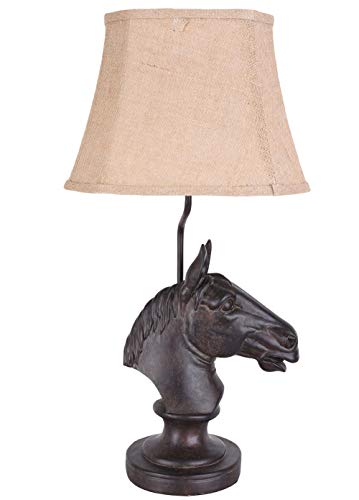 Tischlampe Pferd Lampe Kolonialstil Tischleuchte 63 cm Pferdekopf Leuchte cw148 Palazzo Exclusiv von PALAZZO INT