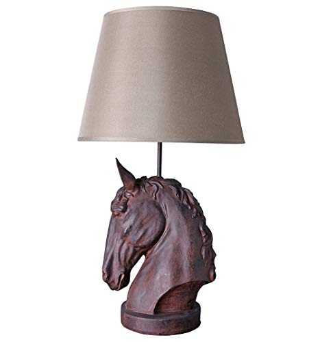 Tischlampe Pferd Tischleuchte Pferdekopf Nachttischlampe (ohne Leuchtmittel) Lampe Leuchte 66cm cw214 Palazzo Exklusiv von PALAZZO INT