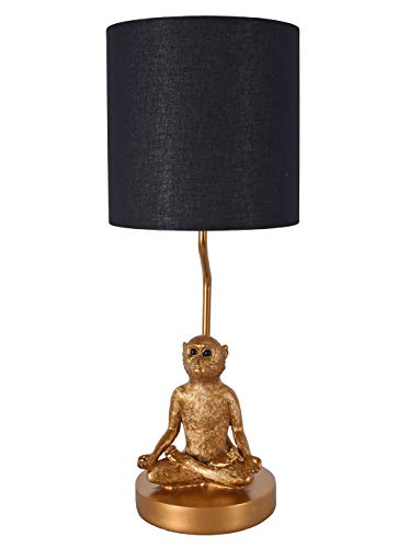 Tischleuchte Affe im Lotussitz Gold (ohne Leuchtmittel) Lampe Yoga 52 cm Nachttischlampe cw250 Palazzo Exklusiv von PALAZZO INT